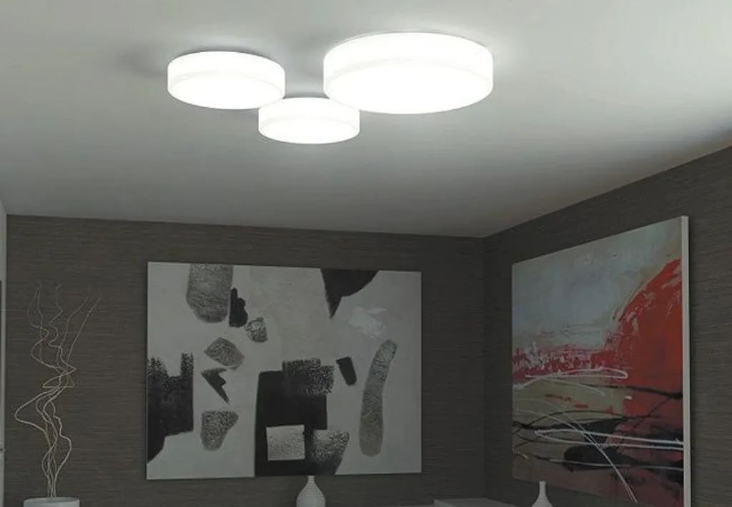 Plafonnier chambre et couloir Lucis Zero verre opale 280mm 60W IP40