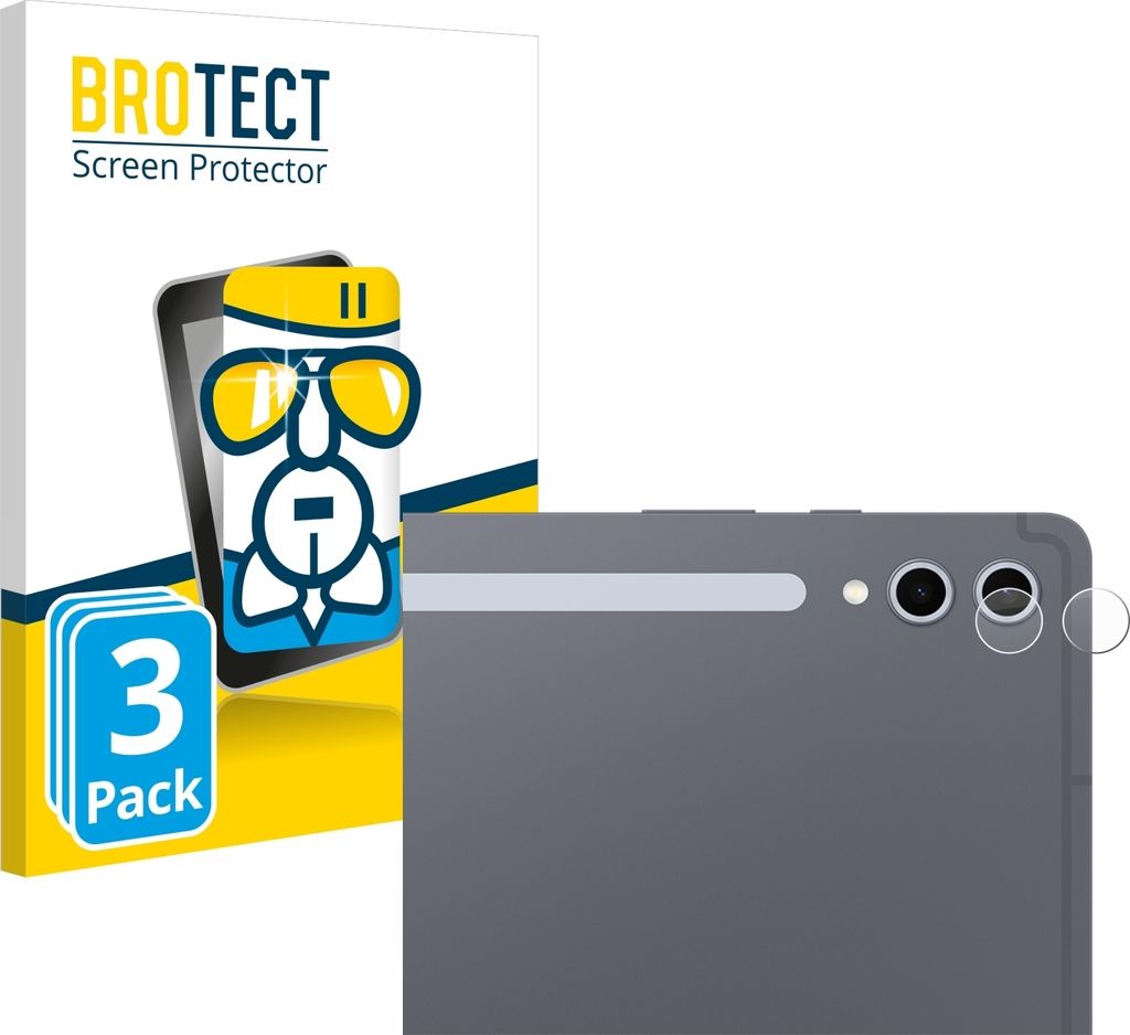 3x BROTECT Schutzglas für Samsung Galaxy Tab S10 Plus 5G (NUR Kameraschutz) Schutzfolie Panzer Folie Glas Display Schutz klar