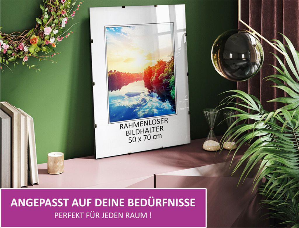 MG Design Bezrámový obrazový rám, klipový rám 50 x 70 cm - Obrázek produktu 2