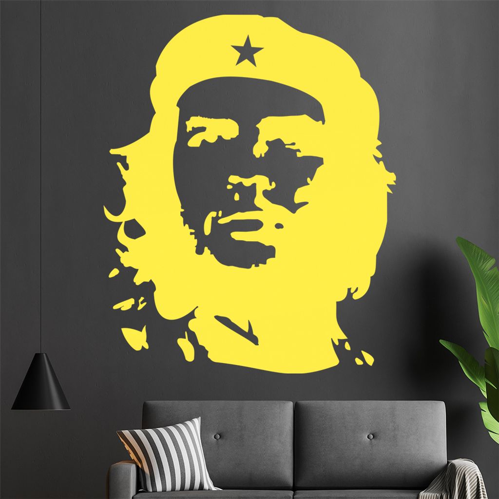 Che Guevara Wandtattoo in 6 Größen - Wandaufkleber Wall Sticker - Dekoration, Küche, Wohnzimmer, Schlafzimmer, Badezimmer