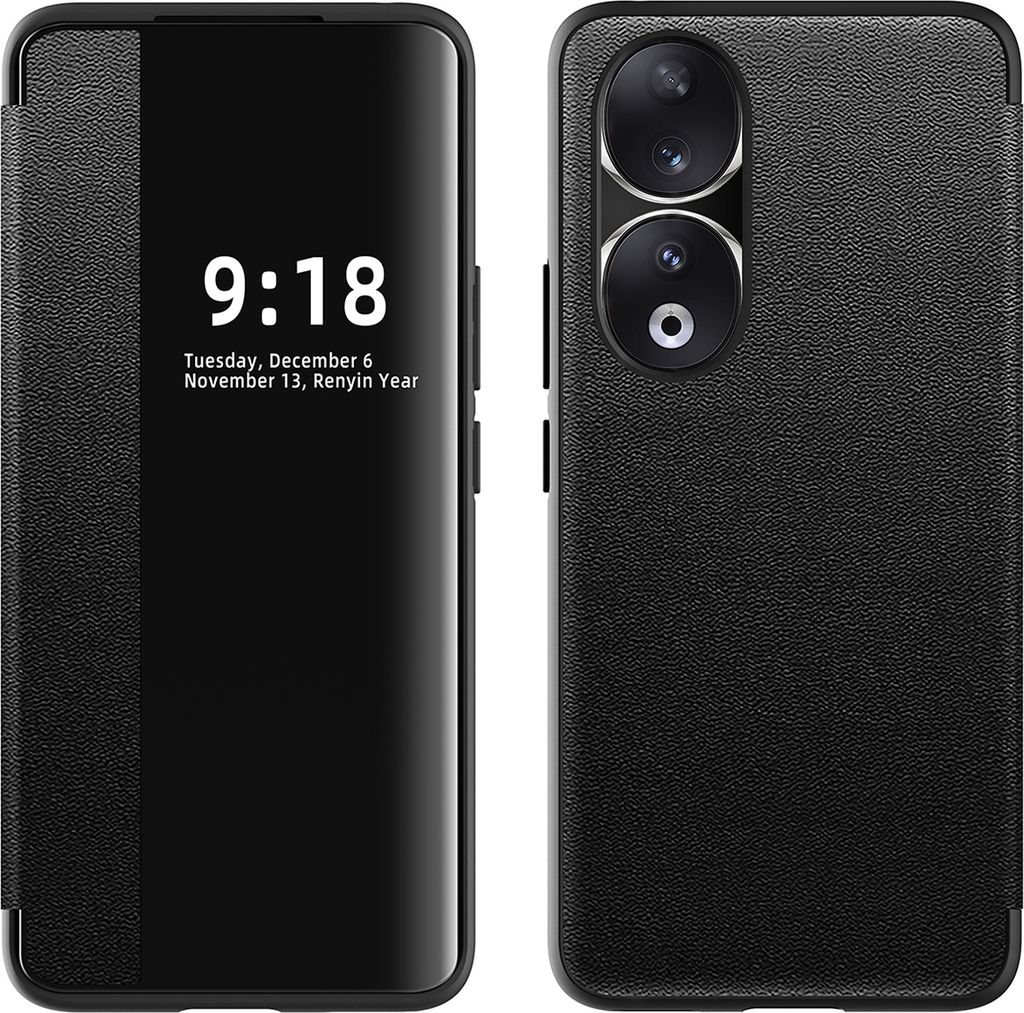 Honor 90 Hülle, Schlank Kunstleder Klapp Ledertasche Produktbild 