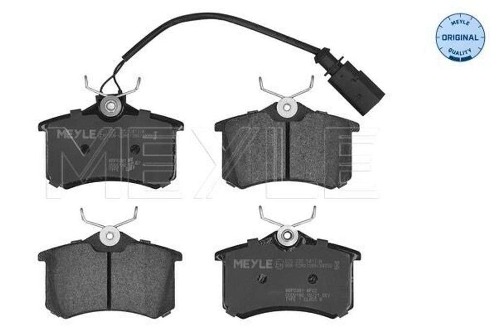 MEYLE 025 235 5417/W Bremsbeläge Hinten für VW Transporter Produktbild 