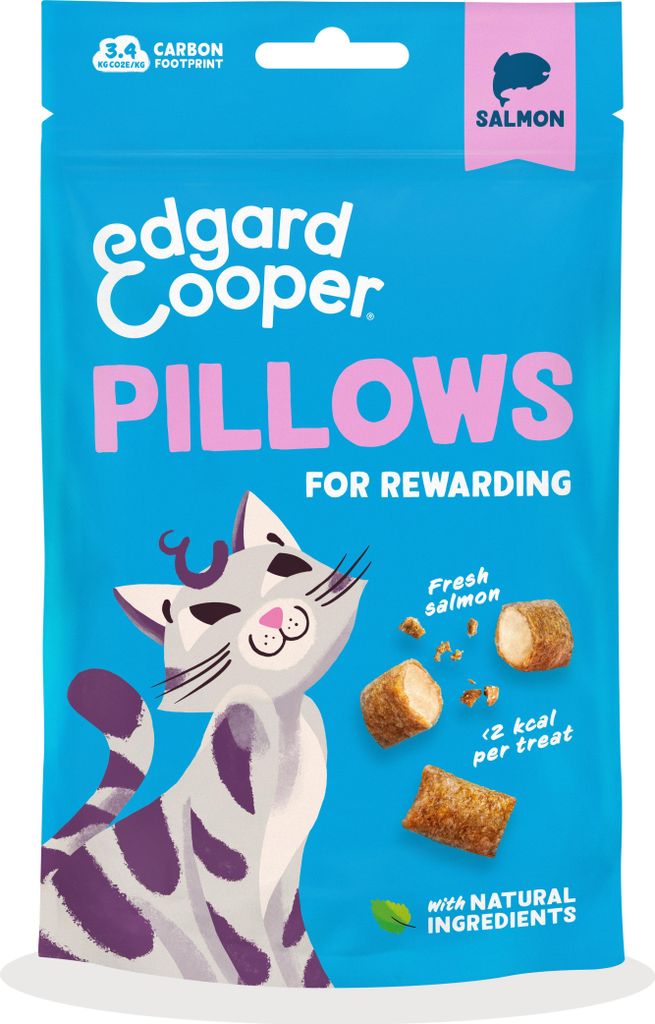 Edgard & Cooper Katze Snacks Pillows Lachs 8 x 60g