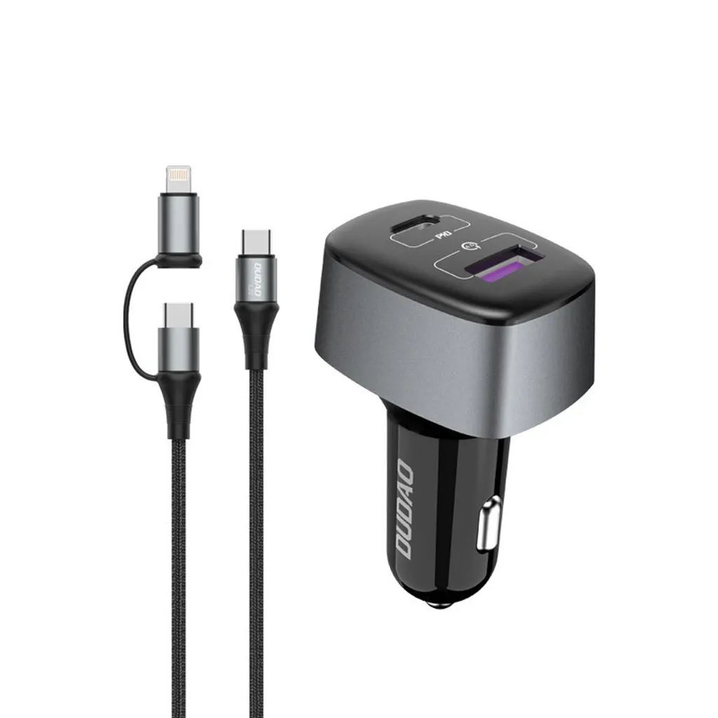Chargeur Allume-Cigare Fast Charging 60W Robuste Couleur Grise