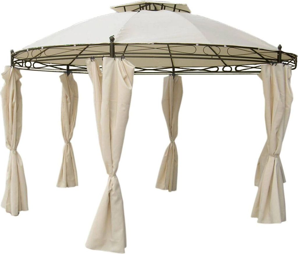 Wasserabweisendes Pavillon-Ersatzdach Ø 3,5m beige, rot, taupe, grau