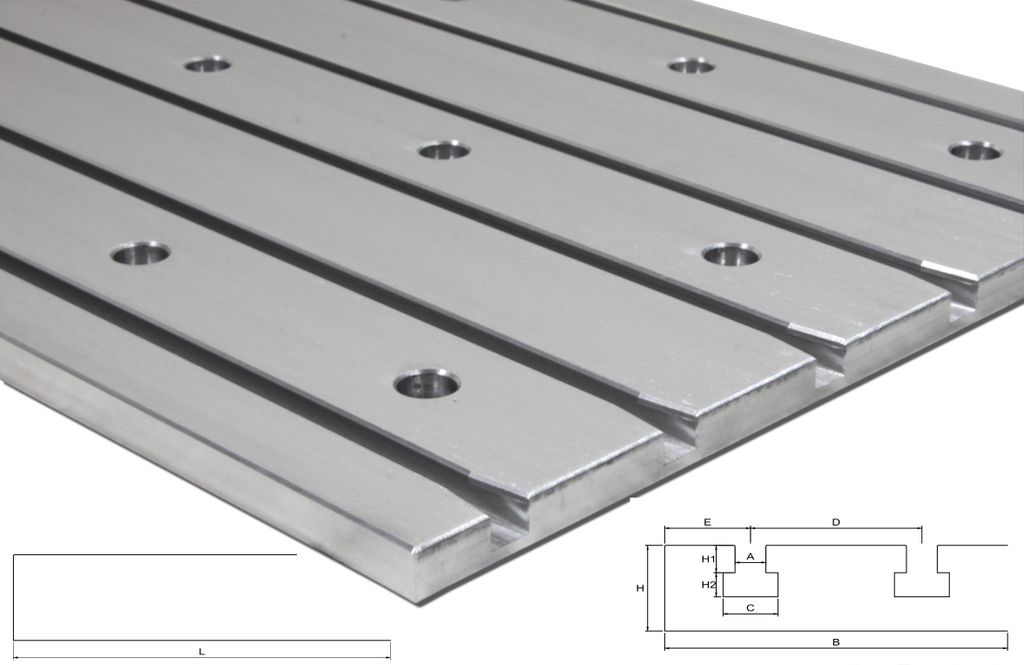 Gussaluminium T-Nutenplatte 8040 Tiny