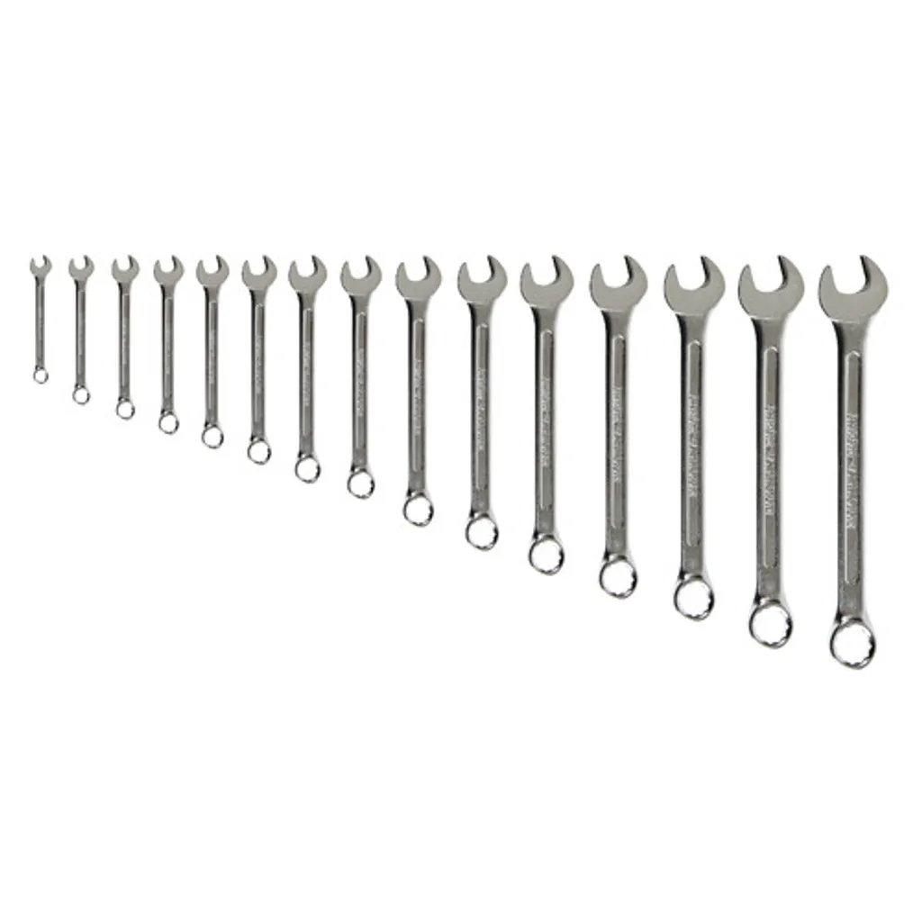 Coffret de clés mixtes pour entretien de véhicule - Lot de 15 pièces