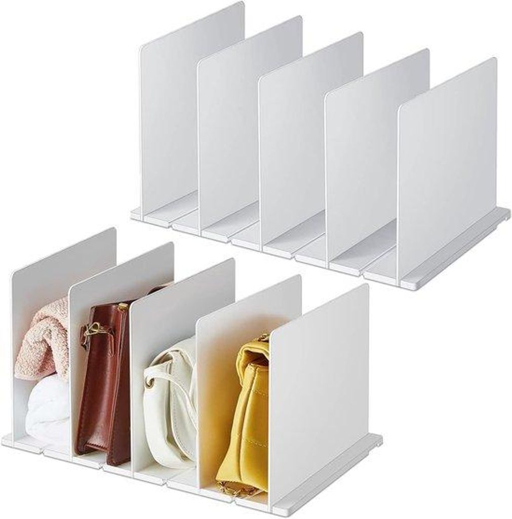 Handtas-Opbergplank - 5-teilig - Verstelbare - Tashouder - Familiekast - Handtas-Display - Wit - Met Veel Opslagruimte