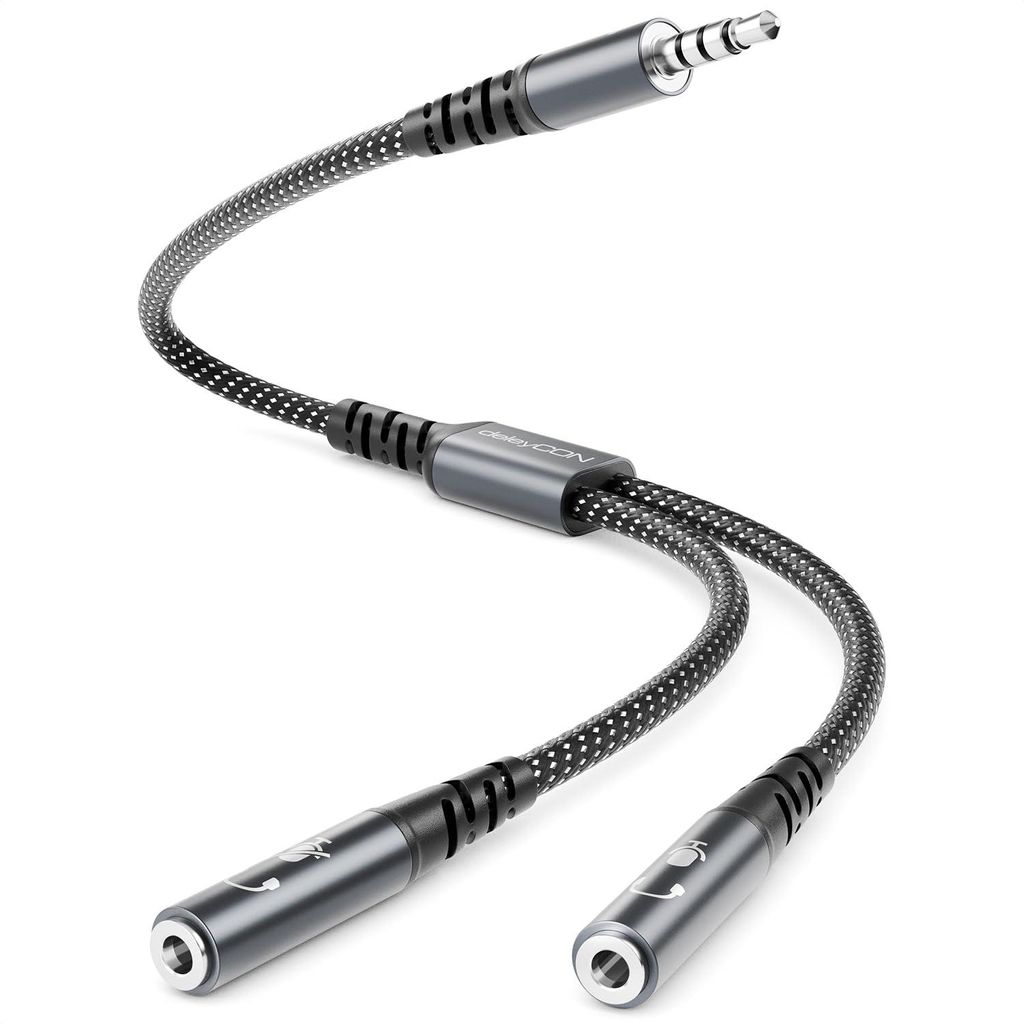 deleyCON AUX Audio Klinke Y Adapter Splitter 3,5mm Produktbild 