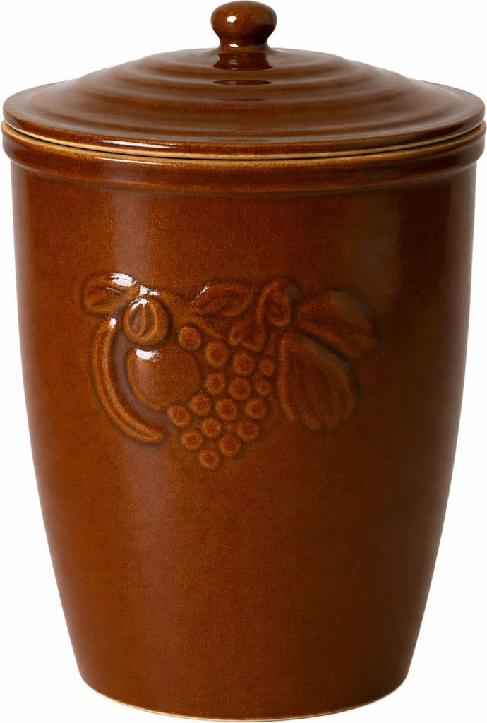 KERAZO 10 Liter Rumtopf mit Deckel und Früchtedekor - Produktbild 
