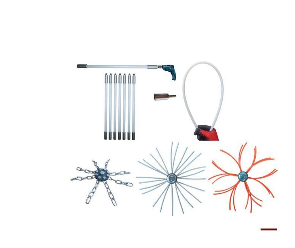 Kit pour le nettoyage mécanique de cheminées par le bas 7 m Image du produit 