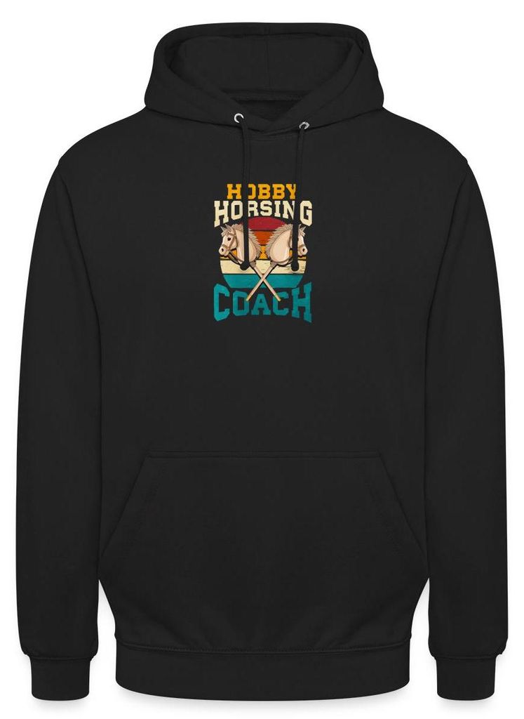 Spreadshirt Hobby Horsing Coach | Steckenpferd Trainer Unisex Hoodie, XL, Schwarz