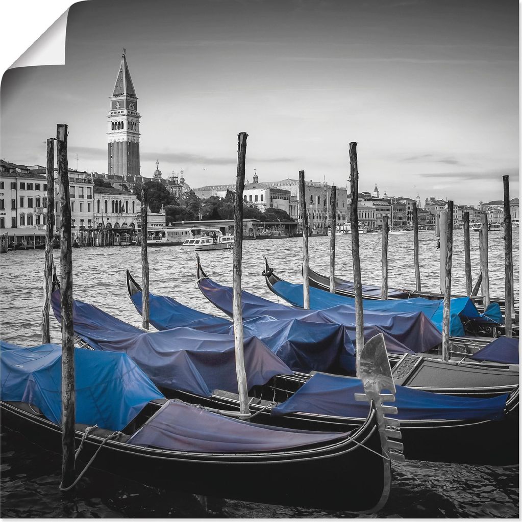 ARTland Poster Venedig Canal Grande & Markusturm I Größe: 40x40 cm
