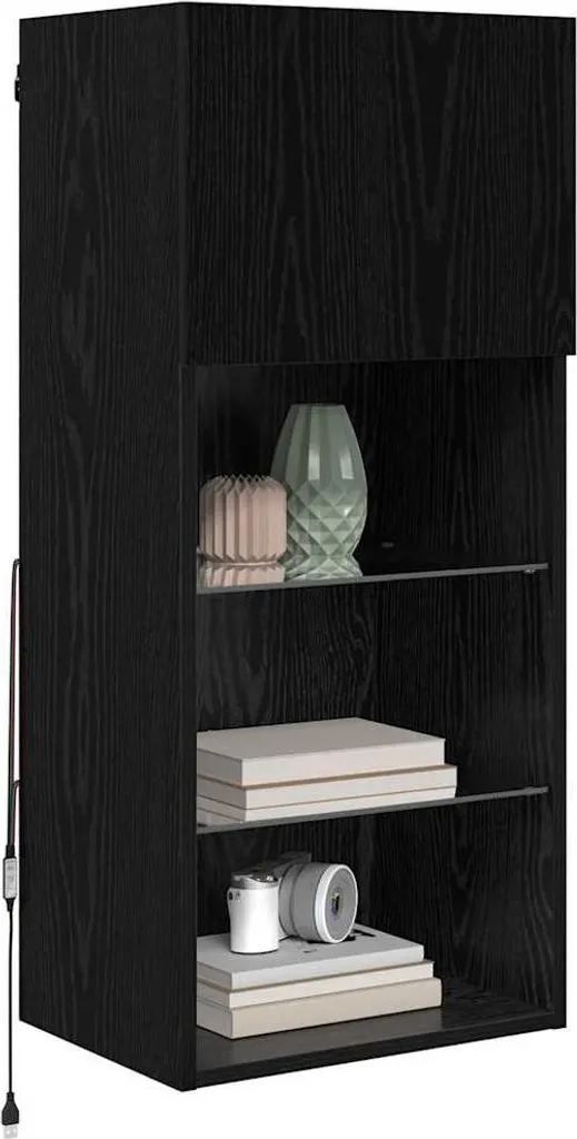 SYFAX Mobile TV Sospeso Rovere Nero 90cm - Arredo Living Minimal - 2