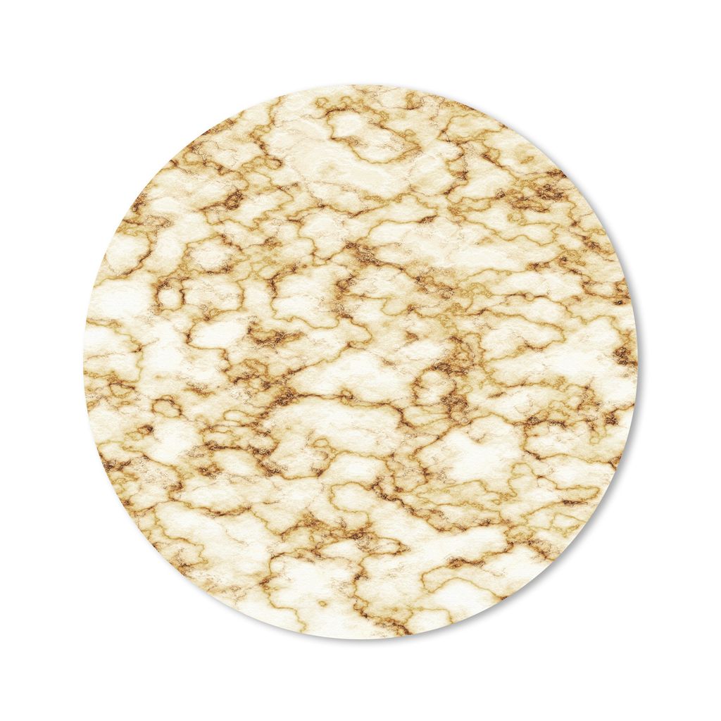 MuchoWow Mauspad Mousepad Marmor - Weiß - Braun 20x20 cm - Mousepads - Maus Mat - Pad - Mausunterlage - Schreibtischmatte