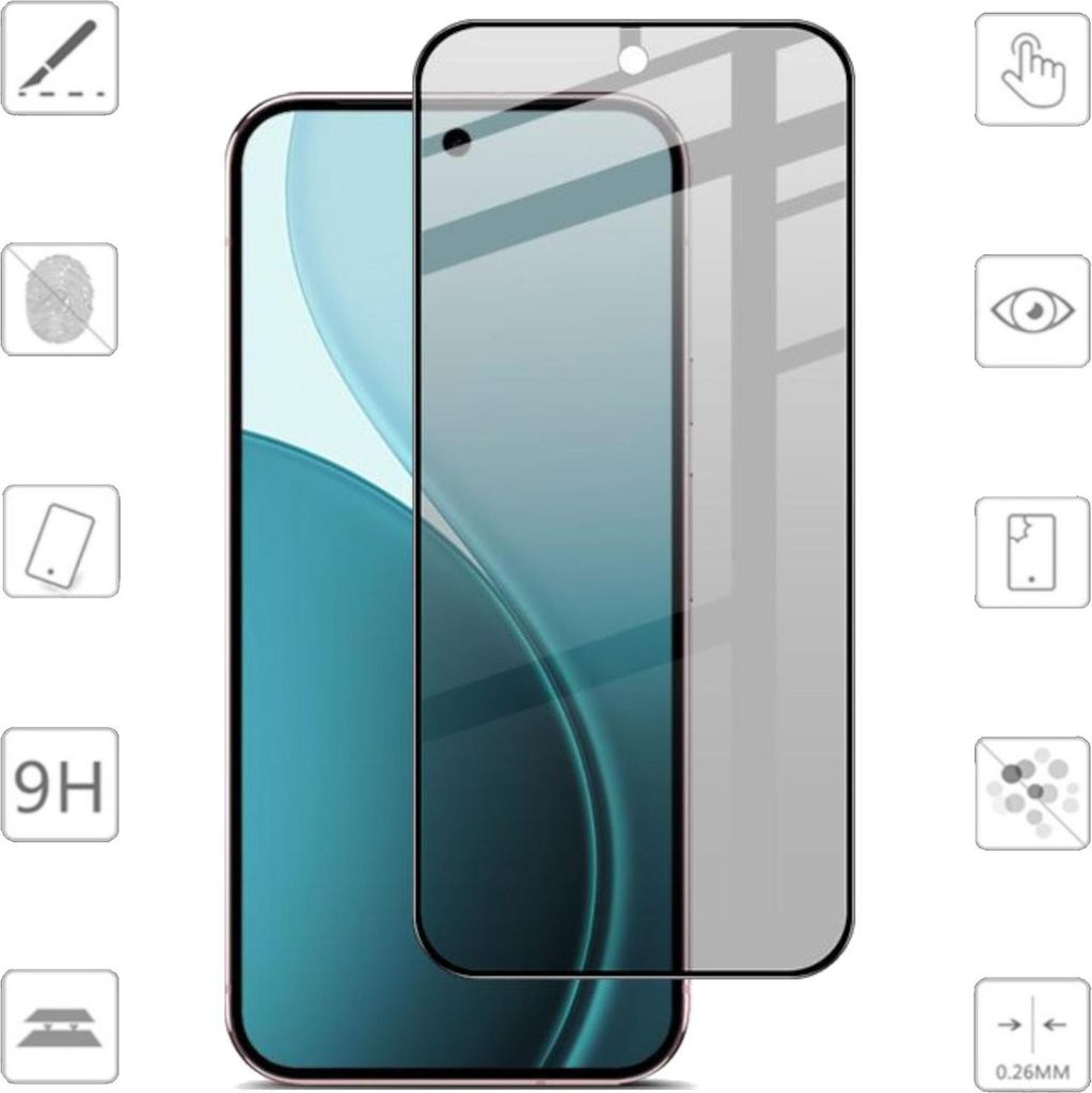 Für Google Pixel 10 / 10 Pro 1x 2.5D 0,26mm Privacy Blickschutz 9H Hart Glas Folie