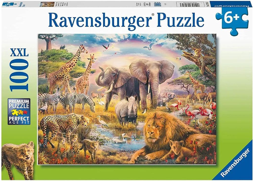 Savane africaine Jigsaw Puzzle, 100pcs XXL Image du produit 