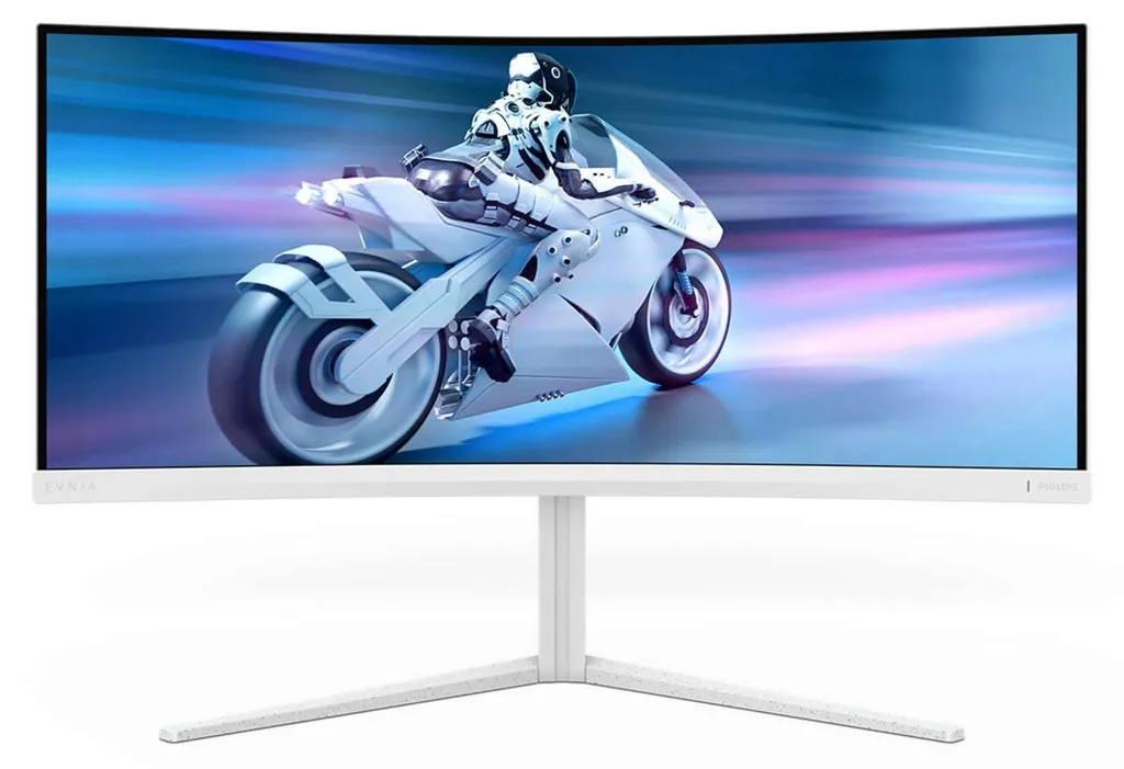 Écran 34" Philips 34M2C5501A Blanc : Finis les Saccades et le Flou