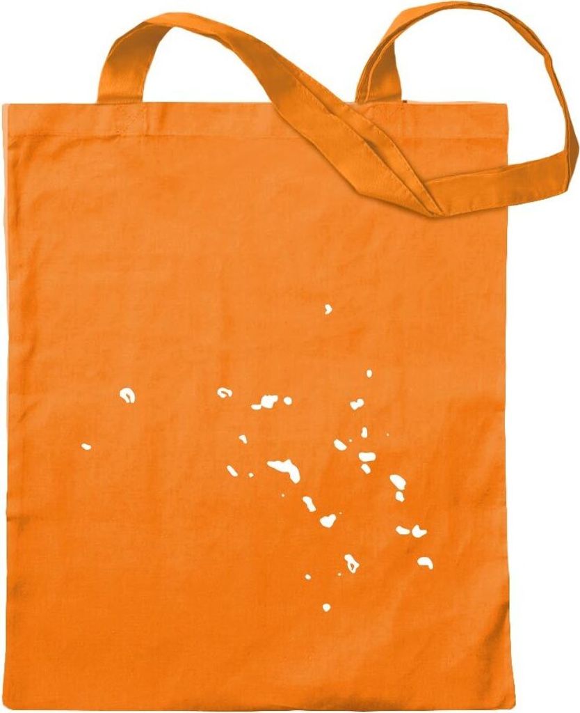 Kiwistar - Baumwolltasche - mandarin - Marshallinseln Umriss Kontur - Tragetasche Stoffbeutel Umhängetasche langer Henkel