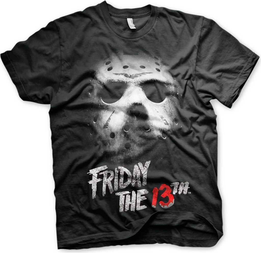 Friday the 13th T-Shirt - Jason Mask (schwarz) XL