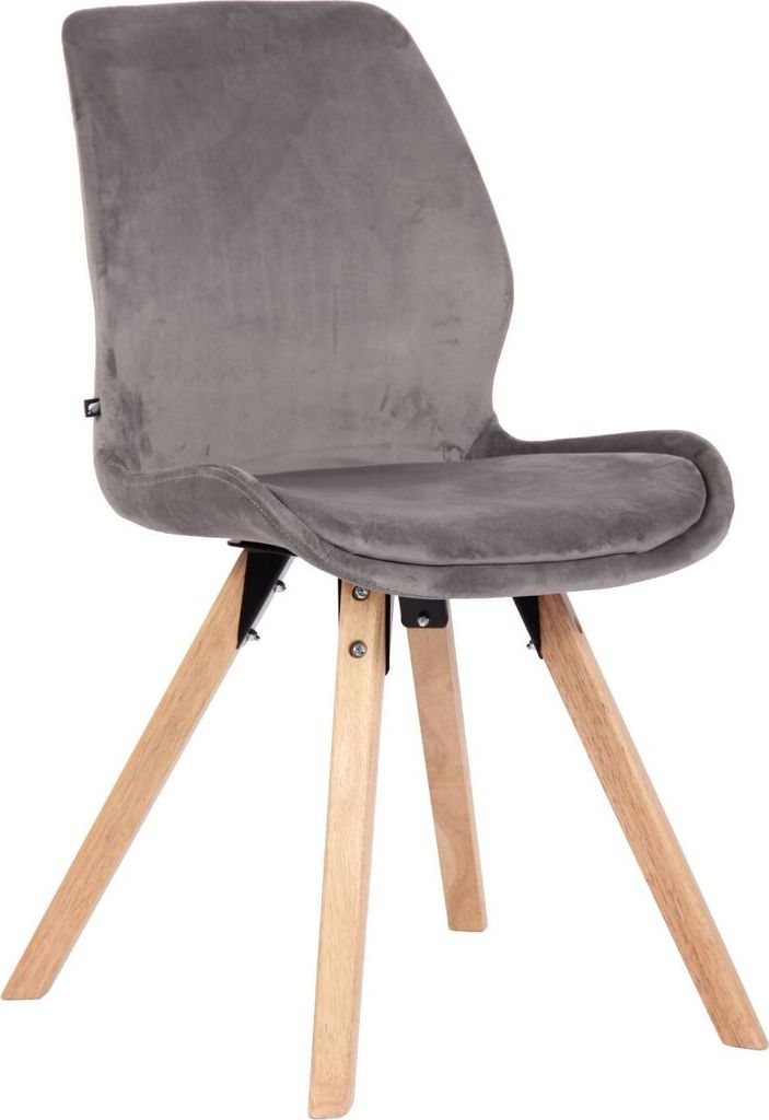 Stuhl Luna Samt grau