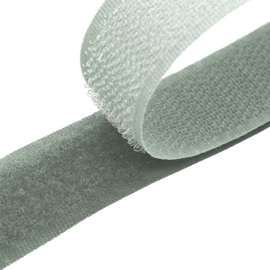 4m Klettband zum Nähen grau 336