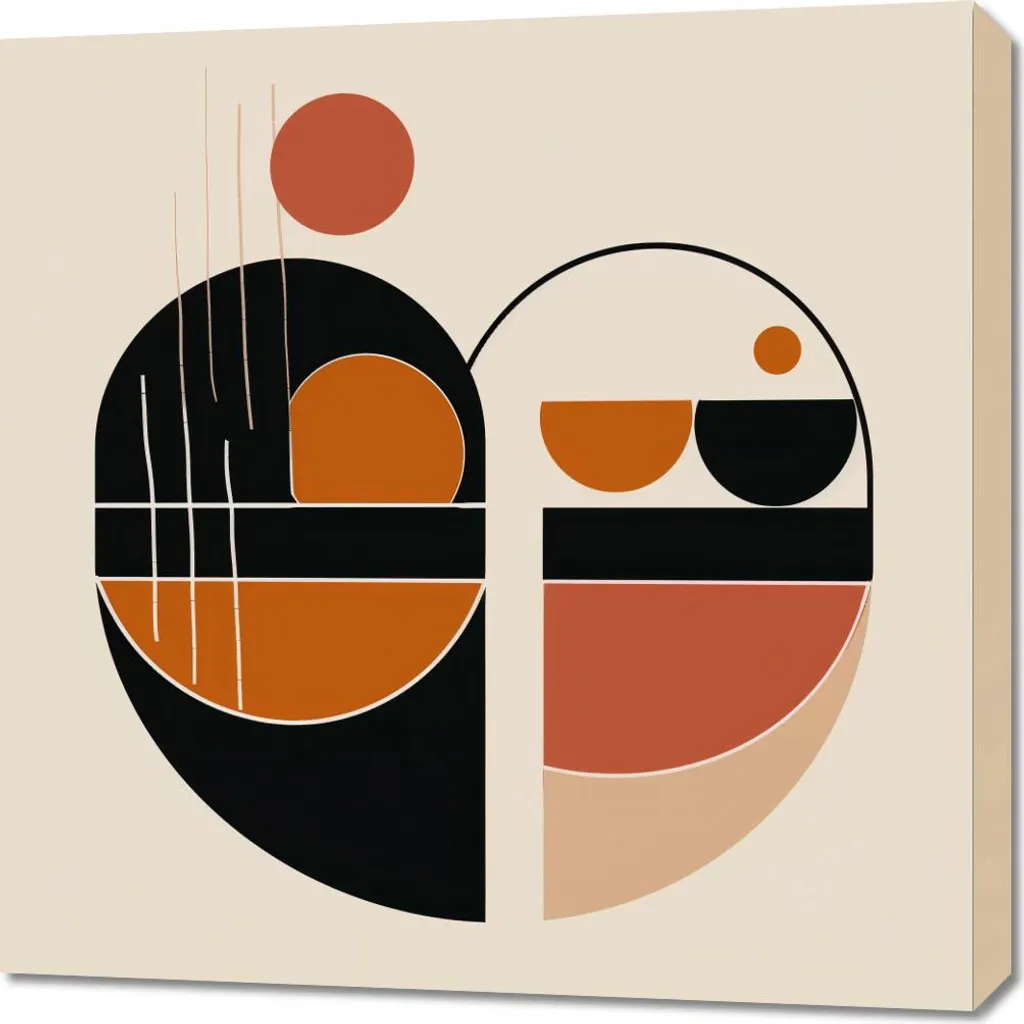 Tableau 70 x 70 cm Prose des formes : Idéal pour Salon et Bureau Design