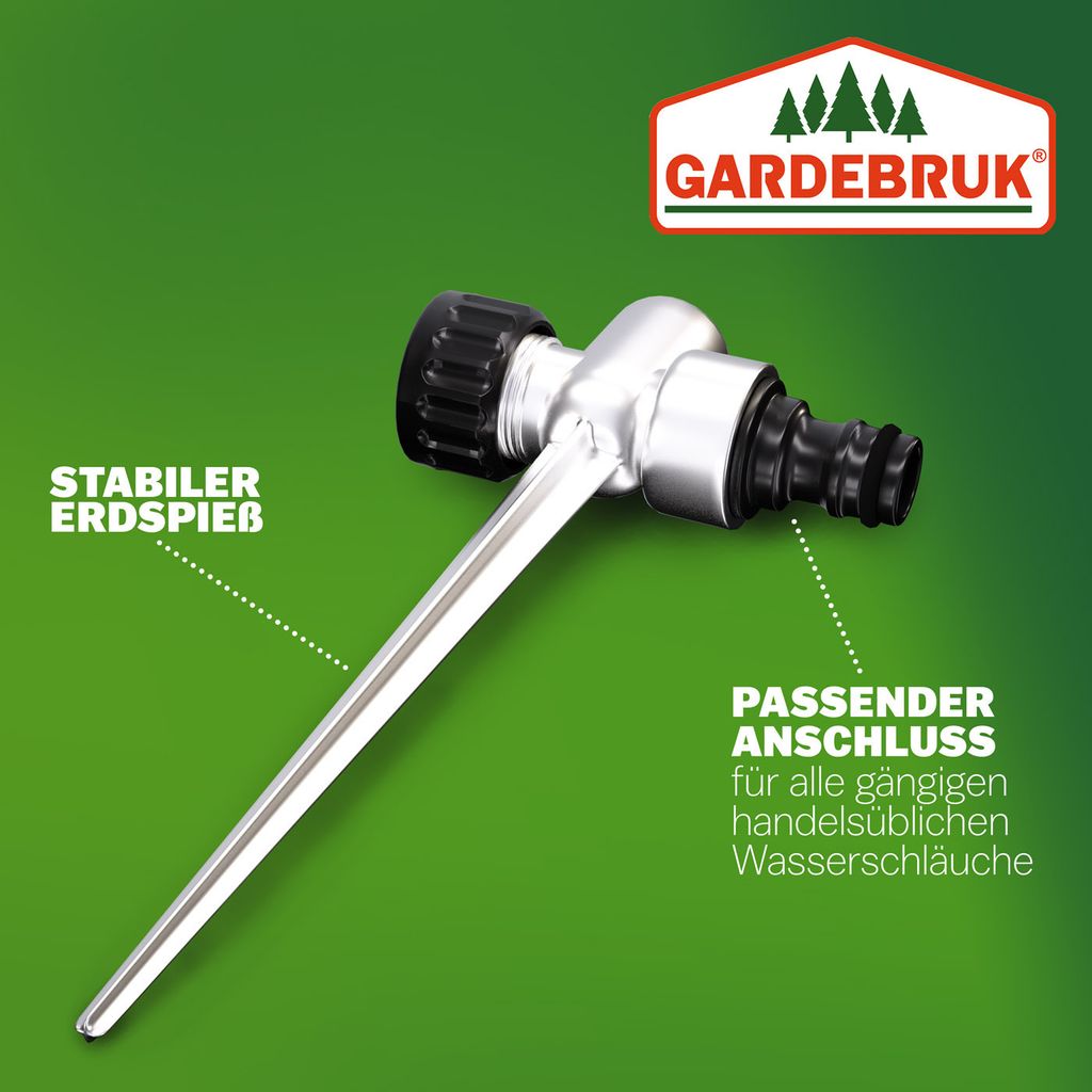 GARDEBRUK® Sprinkler 2er Set Erdspieß Sprengweite bis 24m Produktbild 9