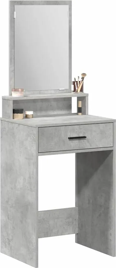 vidaXL Tavolino da Toilette Cemento Grigio 50x41x140 cm Design Moderno - 1
