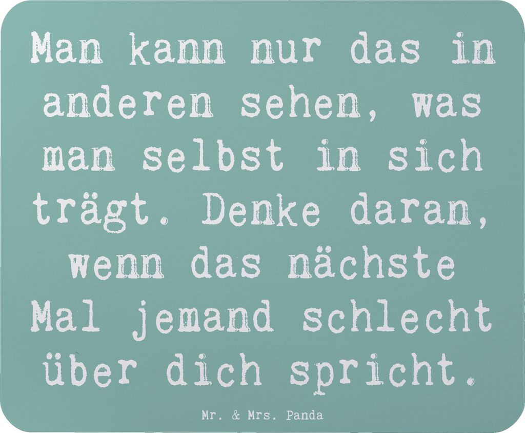 Mr. & Mrs. Panda Mauspad Spruch Mobbing bewältigen Spiegelbild - Meeresbrise - Geschenk, schwierige Zeiten überwinden, Mitgefühl, mousematte, Ve...