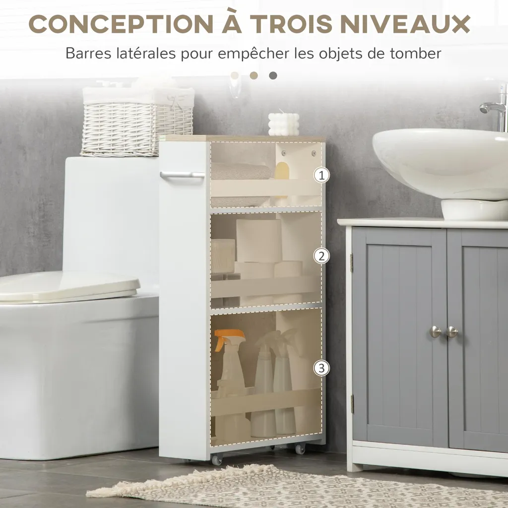 Desserte de cuisine étroite 3 niveaux pour optimiser vos petits espaces - 6