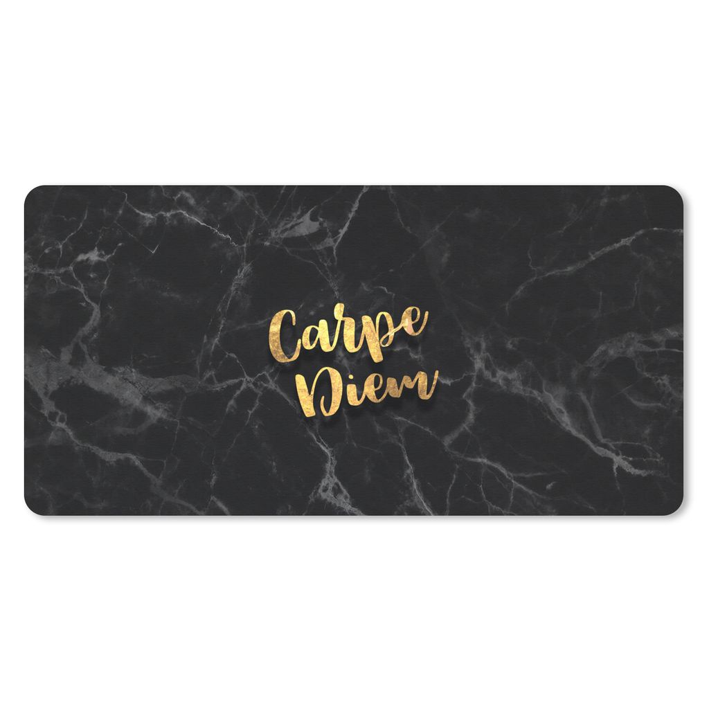 MuchoWow Mauspad Mousepad Zitate - Sprichwörter - Gold - Marmor 60x30 cm - Mousepads - Maus Mat - Pad - Mausunterlage - Nachhaltig