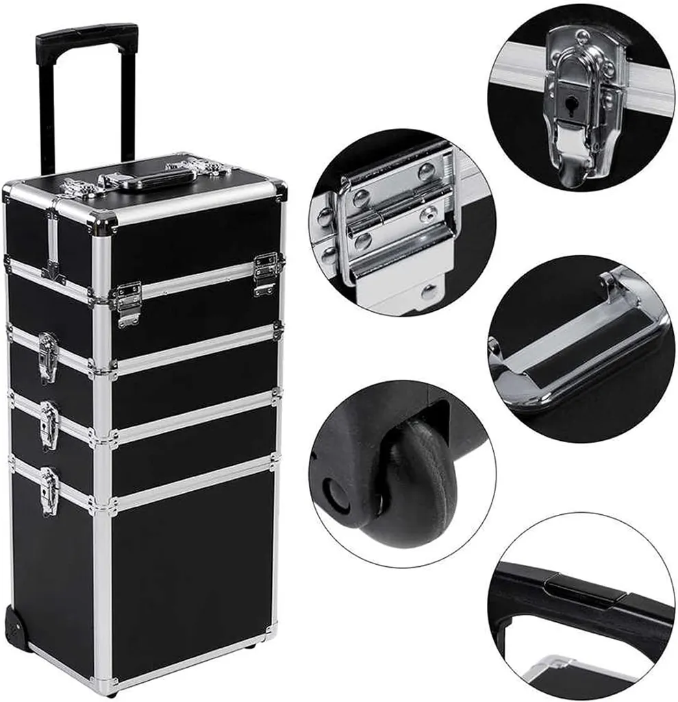 Boîte à Outils Portable 4 en 1 Multifonctionnelle Structure Aluminium