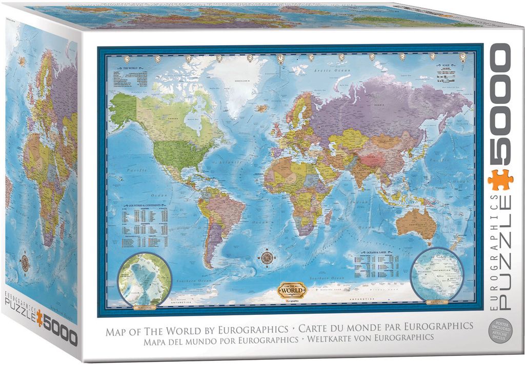 5000 Teile Puzzle World Map Weltkarte