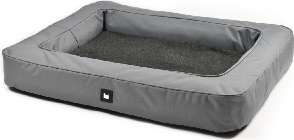 Extreme Lounging - b-dog luxury monster - orthopädisches Hundekissen - waschbar mit Reißverschluss - abnehmbares Kissen - 100x80x15cm - grau