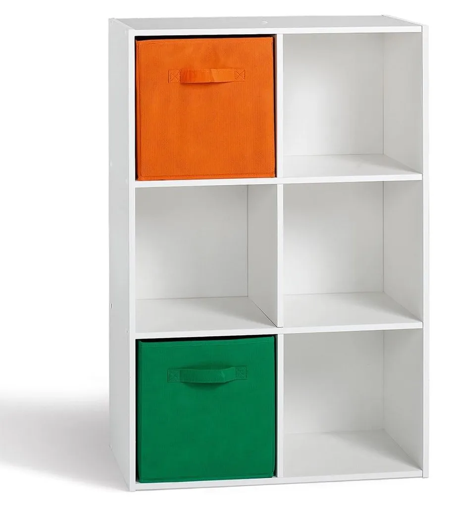 Étagère bois 6 compartiments robuste et compacte 91,5 cm de hauteur