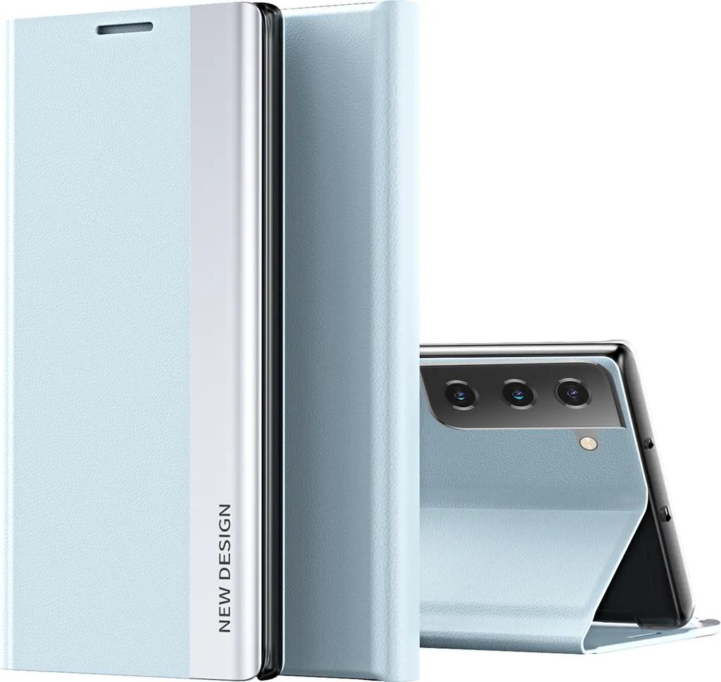 Custodia Galaxy S21 Plus Magnetica Blu: Protezione in Finto Cuoio