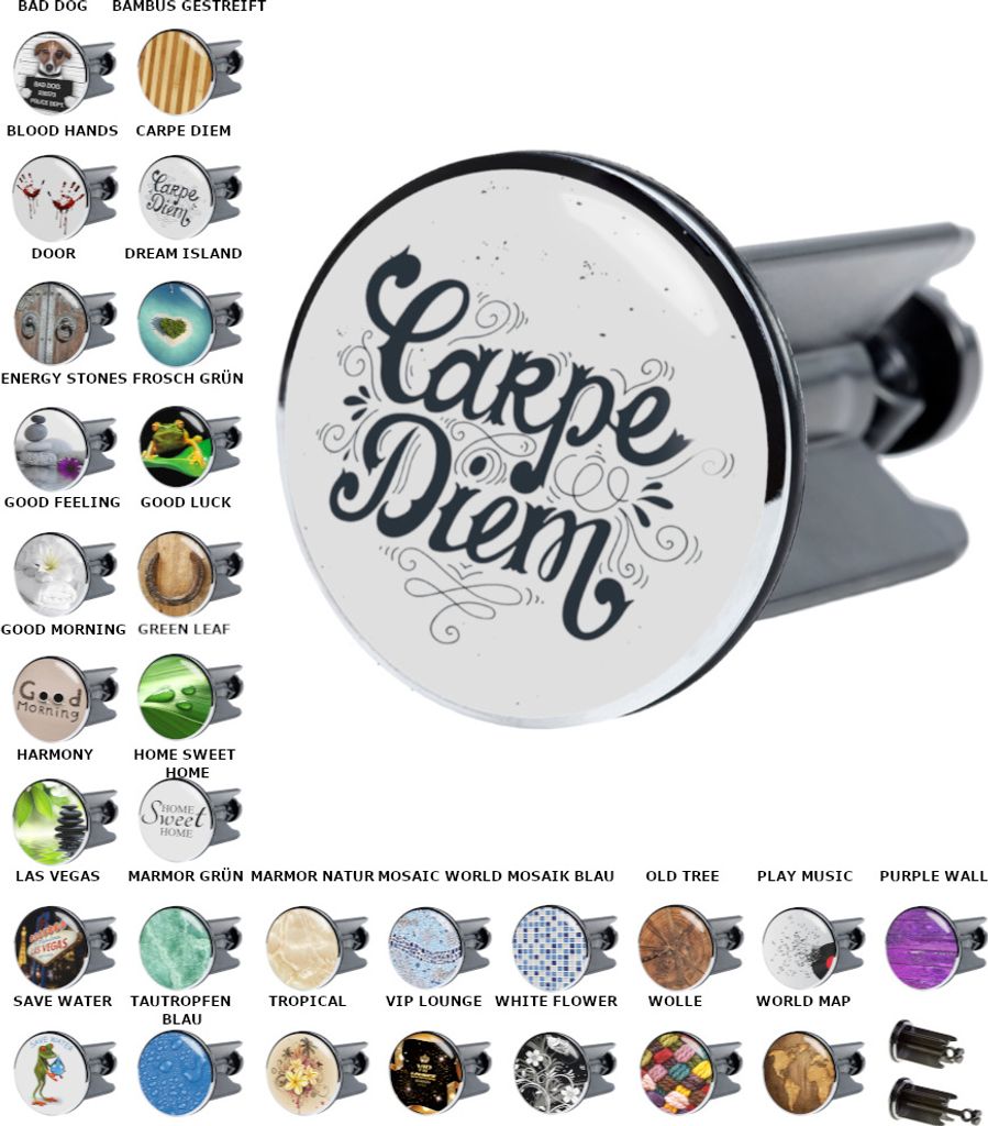 SANILO Waschbeckenstöpsel, Carpe Diem