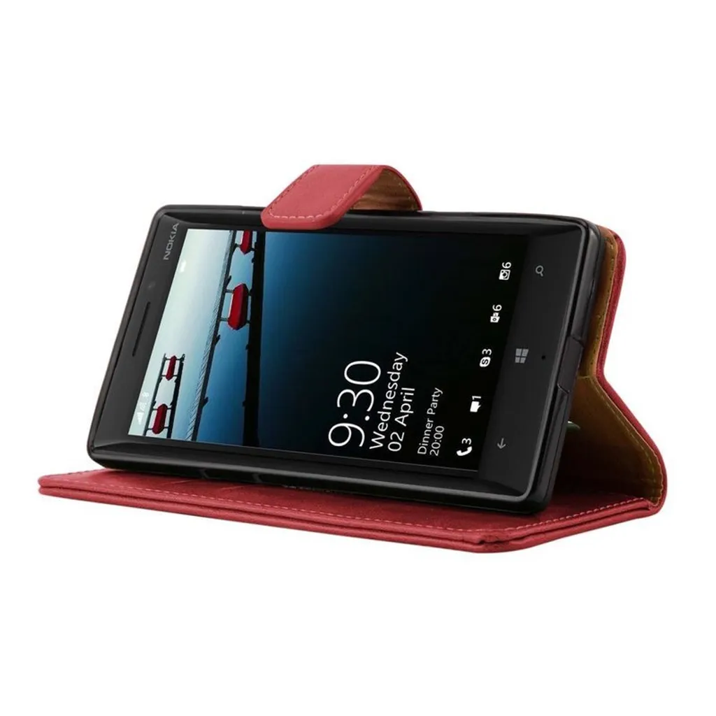 Custodia Nokia Lumia 929 / 930 Libro Rossa - Protezione per la Famiglia - 5