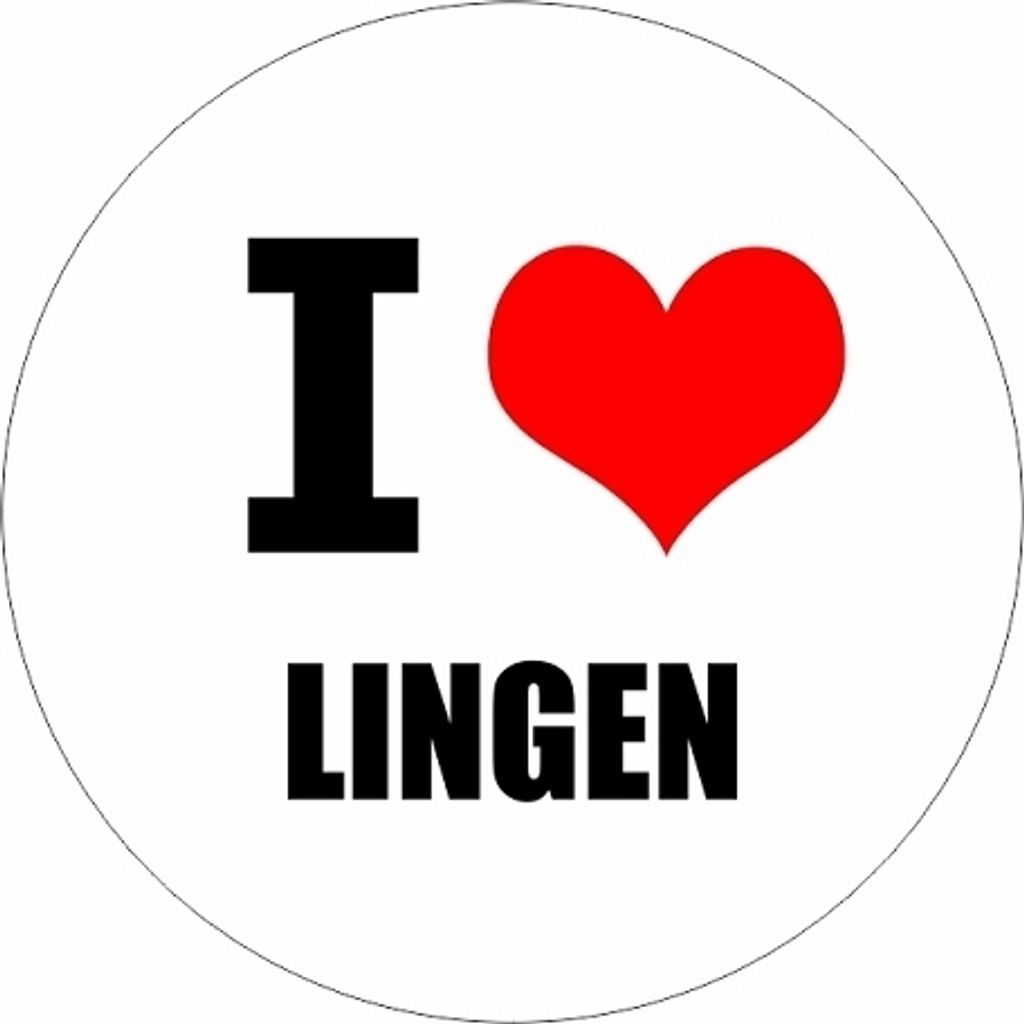 Kiwistar - Autoaufkleber - 5x5 cm - außen klebend - I love Lingen für Auto, Laptop, Fahrrad, LKW, Motorrad Aufkleber mehrfarbig JDM Decal Sticker...