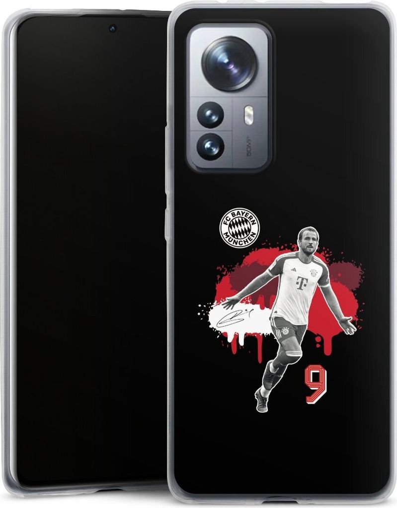DeinDesign Slim Hülle für Xiaomi 12 Pro 5G Silikon Case Ultra Dünn Handyhülle FC Bayern München Offizielles Lizenzprodukt Harry Kane