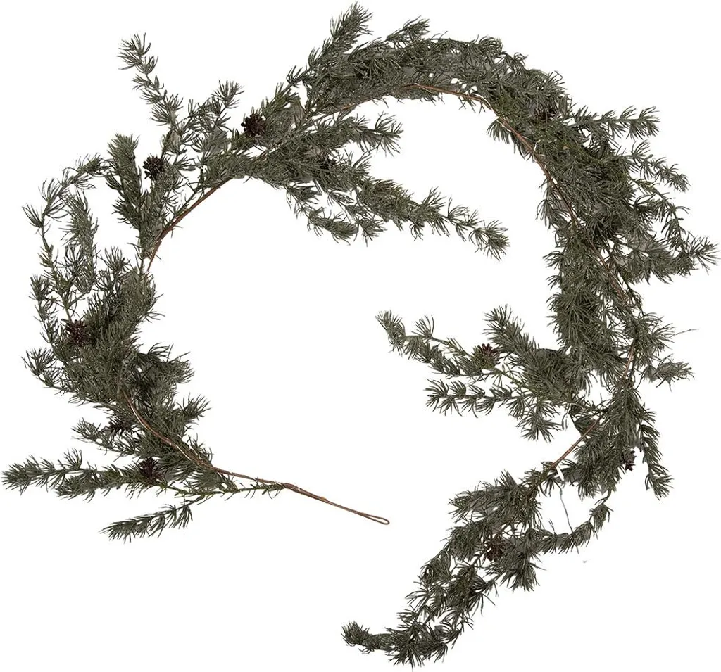 Guirlande de Noël 180 cm Clayre & Eef Vert Bois 20x7x180 cm 3xAA