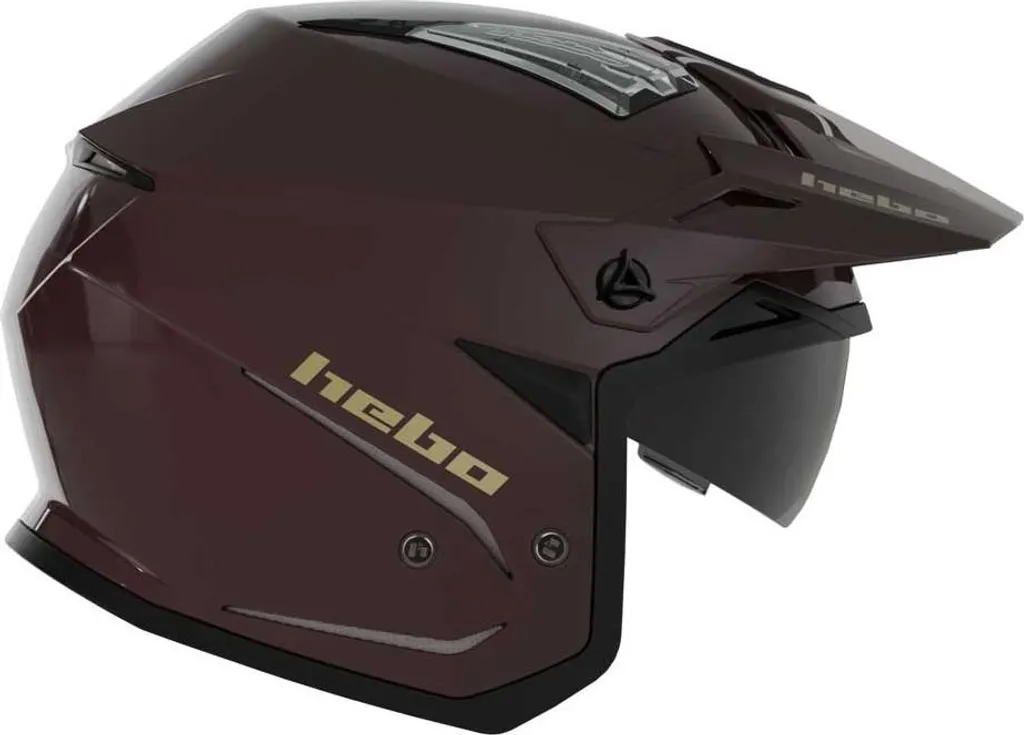 Casque jet de trial Hebo Htr-p01 V6 Line rouge pour le confort