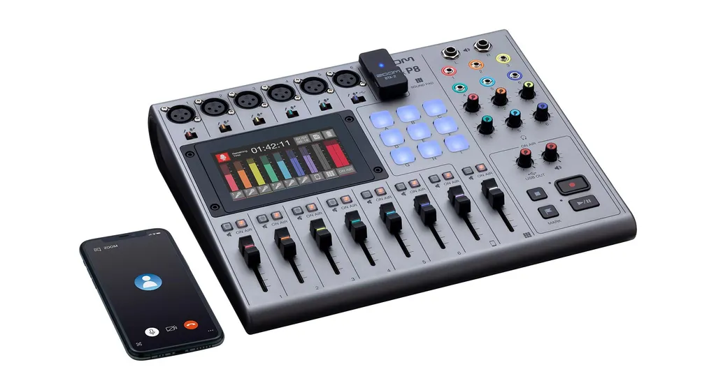 Console Mixage Zoom PodTrak P8 Idéale pour Multi-Intervenants et Streaming - 5