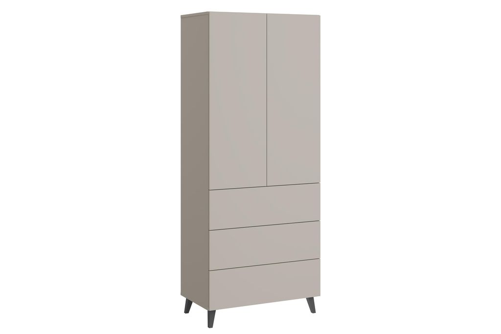 MINIO – Hoge kast met lades, model LOKET 70, kasjmierbeige Productafbeelding 
