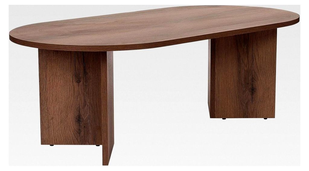 Walnuss Kaffeetisch, 119 x 60 x 40 cm | 100% melaminbeschichtete Spanplatte, 18 mm dick | Ideal für moderne Wohnzimmer und gemütliche Räume