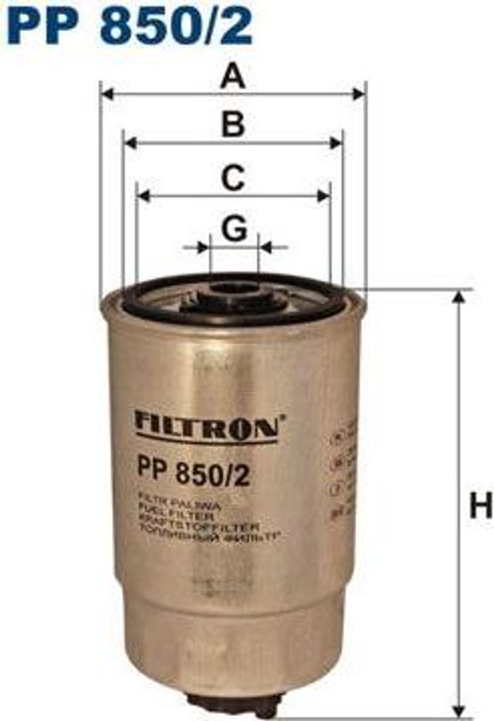 FILTRON PP 850/2 Kraftstofffilter OE XF5Z9155AA kompatibel mit Passat 3B, Superb, A6 4B, A4 8D