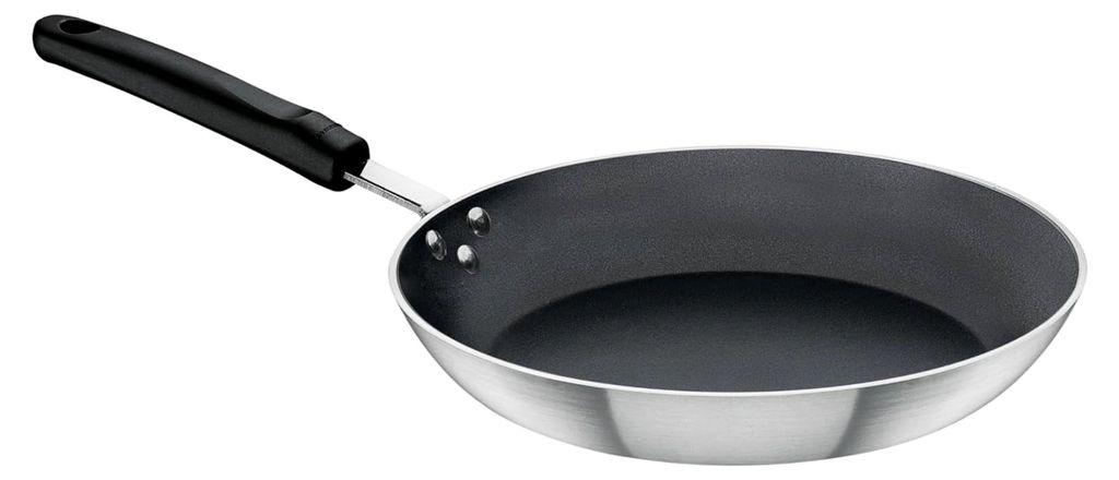 Aluminium Bratpfanne, 24 cm, antihaftbeschichtet, optimale Wärmeverteilung, für schonendes Garen, pflegeleicht