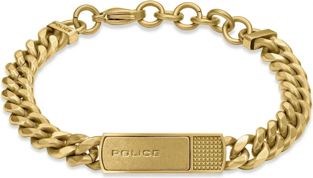 Police Bracciale Oro PEAGB0041002 | Design Essenziale Uomo Acciaio