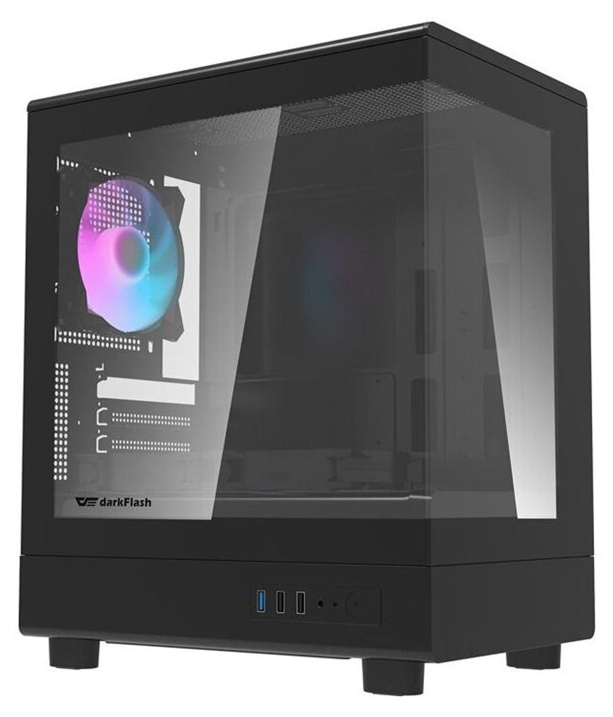 Darkflash DB330M PC Gehäuse Micro ATX mit 3 Lüftern